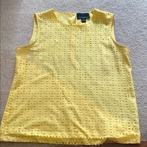 Yellow Eyelet Tank Top